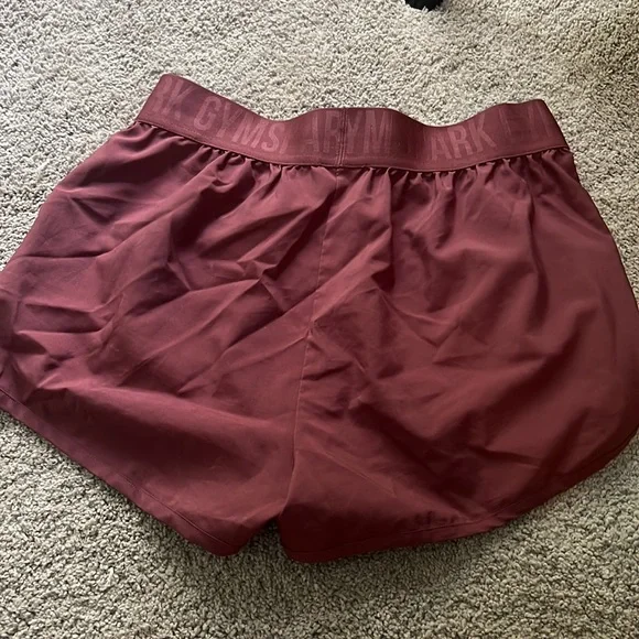 Gymshark Maroon Women's Athletic Shorts - Picture 2 of 2